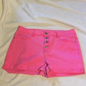 High Waisted Hot Pink Shorts